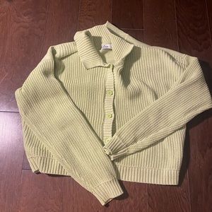 Hollister green cardigan